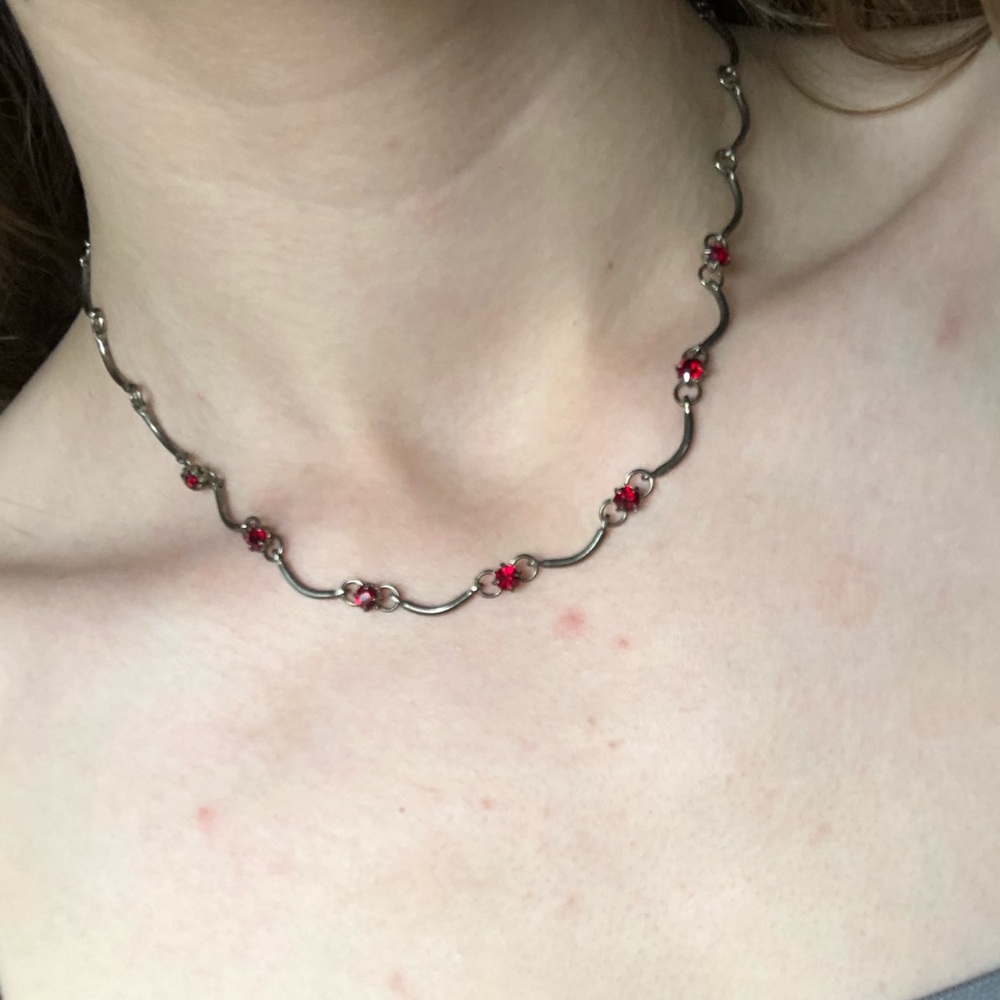 FREE over $25 red gemstone choker
